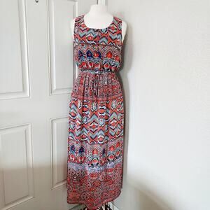 EnFocus Studio Orange Paisley Maxi Dress Size 10